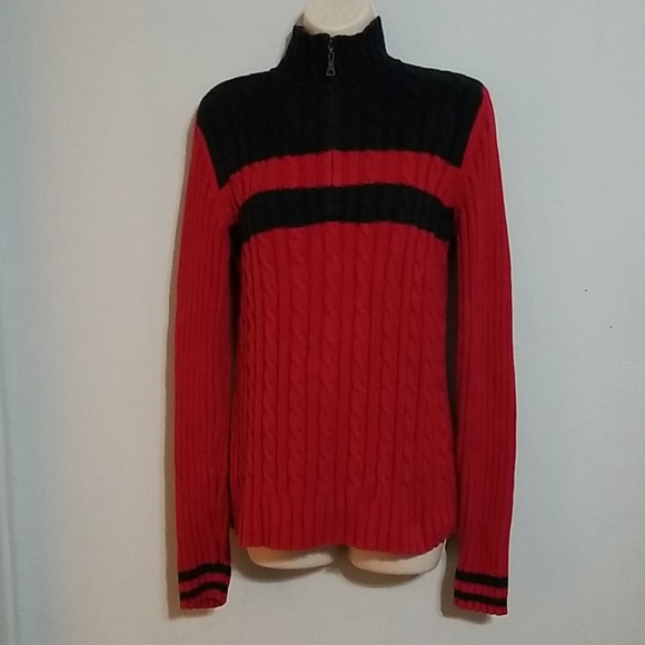 Tommy Hilfiger jeans women's red & black sweater - Picture 8 of 17